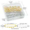 alfiler gancho para pollera medida 65x15mms x8 unidades oro plata 4 cada una 2