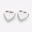 base medalla metal para rellenar resina cabujon corazon mini 15x14x1 5mms x20 unidades plata 1