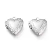 dijes acero inoxidable modelo corazon labrado 15x13x4 5mms bisagra x5 unidades color plata 2