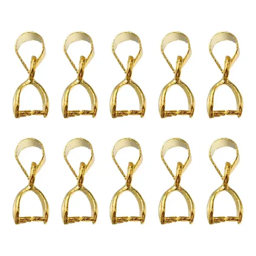 dijes colgante acero inoxidable gancho mini 4x3 5mms x10 unidades color oro 0