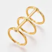 anilla triple acero inoxidable para encuadernacion 43x26mms x10 unidades oro plata 4