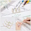 anilla triple acero inoxidable para encuadernacion 43x26mms color oro por unidad 7