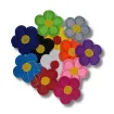 aplique parche bordado termoadhesivo para tela modelo flor 50mms set x120 multicolor 1