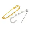 alfiler gancho para pollera medida 65x15mms x8 unidades oro plata 4 cada una 3