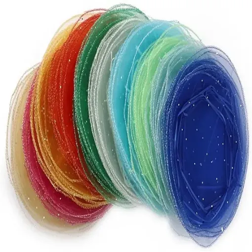 bolsa organza lentejuelas circular medida 26cms cordon por 100 unidades varios colores 0