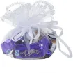 bolsa organza lentejuelas circular medida 26cms cordon por 10 unidades color blanco 0