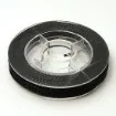 hilo trenzado metalizado para bijouterie 0 6mms carretel 10mts por unidad color negro 0