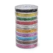 hilo trenzado metalizado para bijouterie 0 6mms carretel 10mts set 10 colores diferentes 0