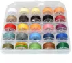 hilo poliester encerado fino 0 45mm carretel 16mts set 25 colores diferentes 0