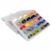 hilo poliester encerado fino 0 45mm carretel 16mts set 25 colores diferentes 1