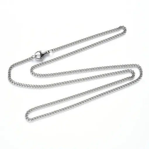 cadena acero inoxidable eslabon 3x2x0 6mms medida 50cms broche color niquel por unidad 0