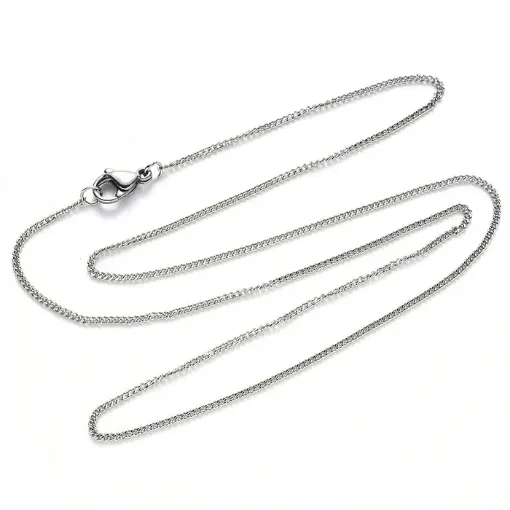cadena acero inoxidable eslabon 2x1 8x0 5mms medida 50cms broche color niquel por unidad 0