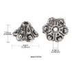 separadores metal estilo tibetano 9x5 5mms x50 unidades aprox color plata vieja 2