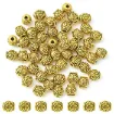 separadores metal estilo tibetano 6x6mms x50 unidades aprox color oro 0