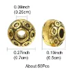 separadores metal estilo tibetano 7x5mms x50 unidades aprox color oro 2