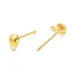 set 100 clavos para caravanas acero inoxidable 13x4 3mms arito colgar color oro x100 aprox 1