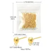 set 100 clavos para caravanas acero inoxidable 13x4 3mms arito colgar color oro x100 aprox 2