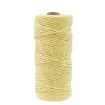 cordon cuerda algodon trenzado 3mms para macrame manualidades x100mts color amarillo claro 0