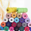 cordon cuerda algodon trenzado 3mms para macrame manualidades x100mts color rosado 2