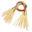 set 10 agujas circulares bambu doble punta medida 40cms 2 9mms 0