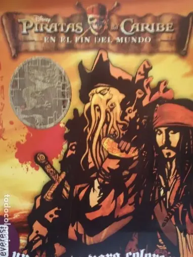libro infantil para colorear pegatinas disney everest 24 paginas 25x25cms tapa pirata caribe 0