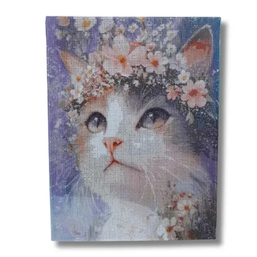 pintura diamantes 5d bastidor 30x40cms motivo cat princess 0