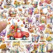 apliques autoadhesivos impermeables pvc motivo vintage 4 8cms x50 unidades 2