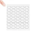 sticker acrilico adhesivo doble faz transparente oval 8x13mms hoja 60 unidades 0