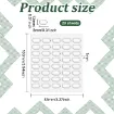 sticker acrilico adhesivo doble faz transparente oval 8x13mms hoja 60 unidades 1