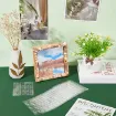 sticker acrilico adhesivo doble faz transparente oval 8x13mms hoja 60 unidades 2