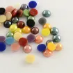 cabuchones ceramica media perla 14x5mms x100 unidades colores opacos perlados 0