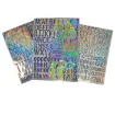 stickers adhesivos pvc impermeables plancha 29x21cms motivo letras numeros plata holografica varios 0