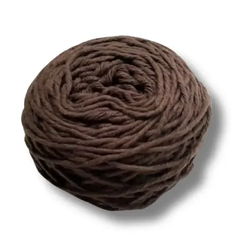 hilo para macrame 100 algodon 2mms 6 cabos ovillo 50mts color marron chocolate 0