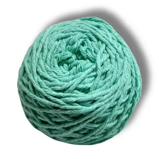 hilo para macrame 100 algodon 2mms 6 cabos ovillo 50mts color verde agua aguamarina 0