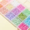 set para bijouterie 15 colores mostacillas 3mms caja plastica 9 8x17 2x1 9cms 1