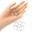 aro para llavero 25x2 5mms sin cadena por 50 unidades niquel platino 3