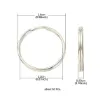 aro para llavero 25x2 5mms sin cadena por 50 unidades niquel platino 4