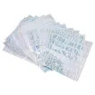 stickers adhesivos pvc impermeables plancha 23x20cms motivo letras numeros plata holografica varios 4