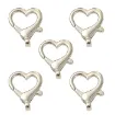 broche mosqueton para llavero forma corazon medida 26x22x6mms por 5 unidades niquel 0