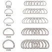 agolla anillos hierro hebilla 5 medidas diferentes set 14 unidades color niquel 0