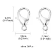 cierre para collar mosqueton 12x6mm x50 unidades color plateado 1