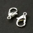 cierre para collar mosqueton 12x6mm x50 unidades color plateado 2