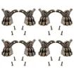 herrajes para cofre pie motivo para leon medida 31 5x42x35 mm tornillos color oro viejo x4 sets 0