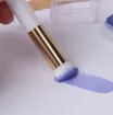 pincel suave nylon para mezclar tintas pinturas mango plastico blanco medida 95x10mms 3