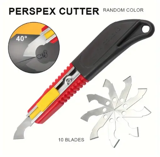 trincheta cutter precision profesional para acrilico plastico utility knife 10 hojas repuesto 0