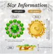 piedras coser imitacion strass girasol sol 14mms por 100 unidades multicolor 1