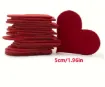 aplique parche para tela modelo corazon fieltro rojo 50x50mms x150 unidades 0