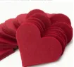 aplique parche para tela modelo corazon fieltro rojo 50x50mms x150 unidades 2