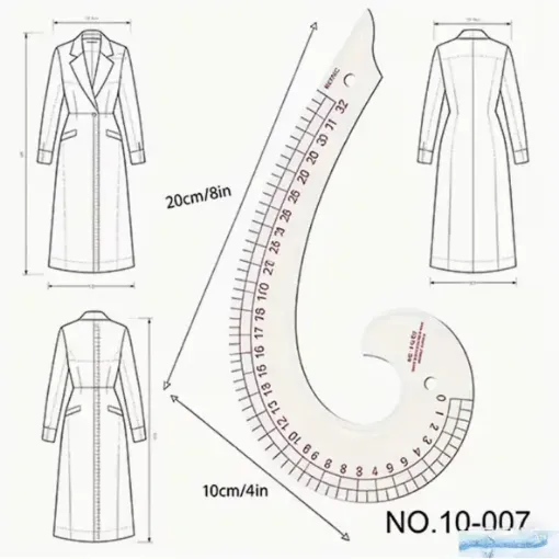regla acrilico flexible multifuncional para realizar patrones costura nro 10 007 curve ruler cms 0