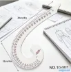 regla acrilico flexible multifuncional para realizar patrones costura nro 10 007 curve ruler cms 1